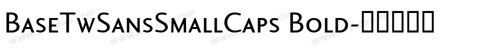BaseTwSansSmallCaps Bold字体转换